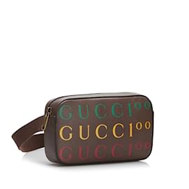 Gucci-Brauner Gucci 100Gürteltasche zum Jubiläum-Braun