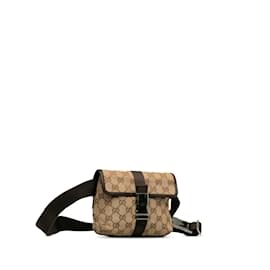 Gucci-Brown Gucci GG Canvas Belt Bag-Brown