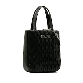 Miu Miu-Bolso satchel Miu Miu Mini Matelasse negro-Negro