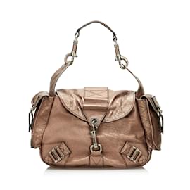 Dior-Brown Dior Rebelle Shoulder Bag-Brown