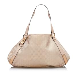 Gucci-Sac cabas en toile Gucci GG marron-Marron