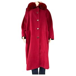 Burberry-Coats, Outerwear-Dark red
