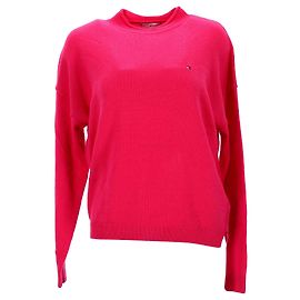 Tommy Hilfiger Womens Mock Rollkragenpullover aus rosa Wolle Pink