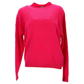 Tommy Hilfiger-Suéter feminino Tommy Hilfiger com gola alta em lã rosa-Rosa