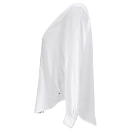 Tommy Hilfiger-Damen-Bluse aus Viskose-Twill mit regulärer Passform-Weiß
