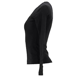 Tommy Hilfiger-Womens Skinny Fit Long Sleeve T Shirt-Black