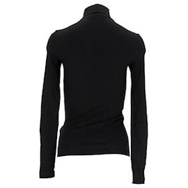 Tommy Hilfiger-Womens Roll Neck Skinny Fit T Shirt-Black