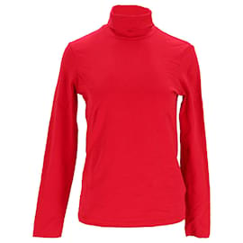 Tommy Hilfiger-Camiseta feminina skinny fit de manga comprida-Vermelho