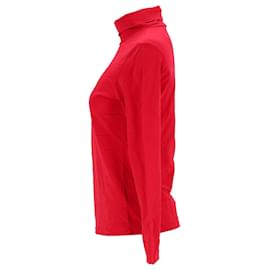 Tommy Hilfiger-Camiseta feminina skinny fit de manga comprida-Vermelho