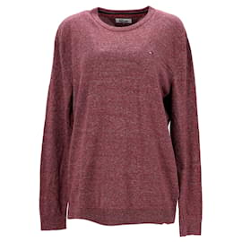 Tommy Hilfiger-Sweat-shirt à col rond en coton pour hommes-Rouge