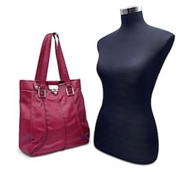 Céline-Pink Purple Leather Tote Shoulder Bag with Spheres-Purple