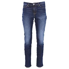 Tommy Hilfiger-Jeans scoloriti dal taglio dritto da donna Rome Heritage-Blu