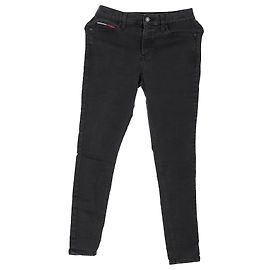 Tommy Hilfiger Vaqueros elásticos ajustados de talle medio para mujer Negro