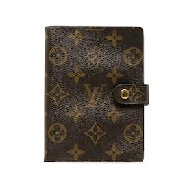 Louis Vuitton-Louis Vuitton Monogram Agenda PM Capa para caderno de lona R20005 em boa condição-Marrom