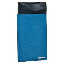 Fendi-Zweifarbige lange Geldbörse aus Leder-Blau