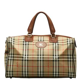 Burberry-Horseferry Check Small Duffle Bag-Brown