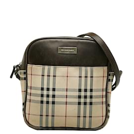 Burberry-Vintage Check Crossbody Bag-Brown