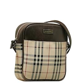 Burberry-Vintage Check Crossbody Bag-Brown