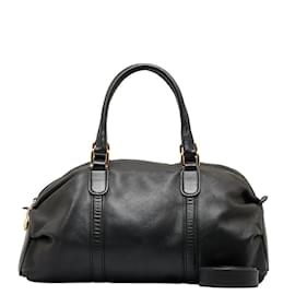 Gucci-Leather Travel Bag 002 122-Black