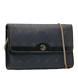 Dior-Honeycomb Chain Shoulder Bag-Blue