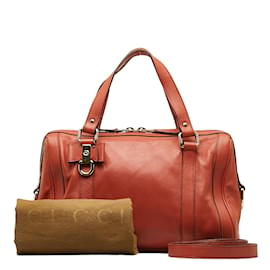 Gucci-Medium Duchessa Leather Boston Bag 336665-Pink