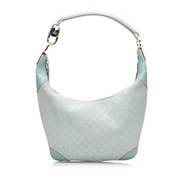 Gucci-GG Canvas Hobo Bag 001 4158-Blue