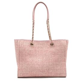 Chanel-Tweed Deauville Tote Bag  A67001-Pink