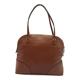 Gucci-Leather Bree Dome Bag  323673-Brown