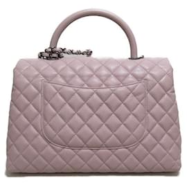 Chanel-Medium Caviar Coco Handle Bag-Pink