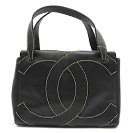 Chanel-Wild Stitch CC Caviar Handbag-Black