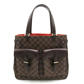 Louis Vuitton-Louis Vuitton Damier Ebene Uzes Tote Bolso Tote De Lona N51128 En muy buenas condiciones-Castaño