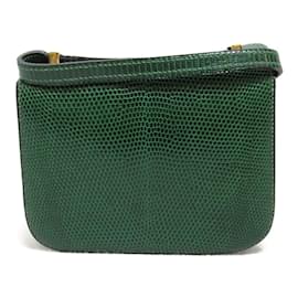 Hermès-Sac à bandoulière en cuir Hermes Constance 061741CC en très bon état-Vert