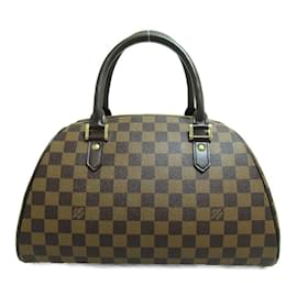 Louis Vuitton-Louis Vuitton Bolsa de lona Damier Ebene Rivera MM N41434 Em uma boa condição-Marrom