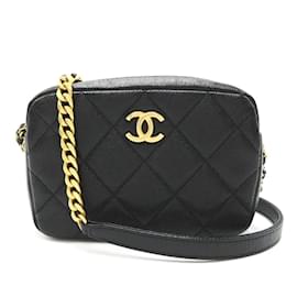 Chanel-Bolsa para câmera CC Caviar Melody-Preto