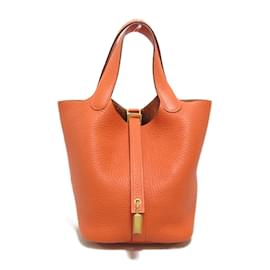 Hermès-Clemence Picotin Lock 18-Orange