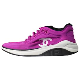Chanel-Purple lace-up trainers - size EU 37-Purple