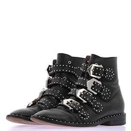 Givenchy-GIVENCHY Botines T.UE 38 Cuero-Negro