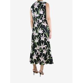 Autre Marque-Black sleeveless floral dress - size UK 14-Black