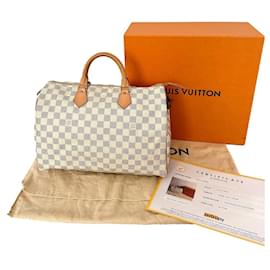 Louis Vuitton-Saco rápido 35 Damier AzurLouis Vuitton-Branco