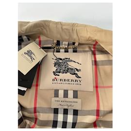 Burberry-Burberry trench coat model “the Kensington” Honey long heritage-Brown,Beige,Light brown,Camel