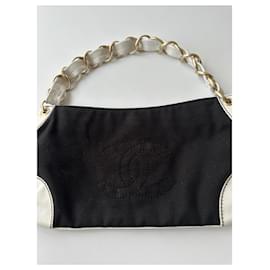 Chanel-Chanel „Olsen“ baguette bag-Black,White
