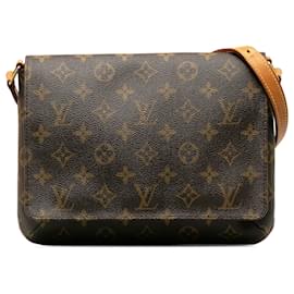 Louis Vuitton-Louis Vuitton Brown Monogramm Musette Tango Short Strap-Braun