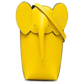 Loewe-Sac bandoulière Loewe jaune à poche éléphant-Jaune