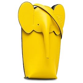 Loewe-Bolso bandolera con bolsillo de elefante amarillo de Loewe-Amarillo
