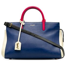 Saint Laurent Blue Medium Cabas Rive Gauche Blue Multiple colors Dark blue