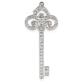 Tiffany & Co-TIFFANY Y COMPAÑIA. Colgante Tiffany Keys en platino 0.33 por cierto-Plata,Metálico