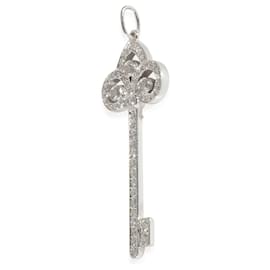 Tiffany & Co-TIFFANY Y COMPAÑIA. Colgante Tiffany Keys en platino 0.33 por cierto-Plata,Metálico