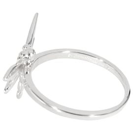 Tiffany & Co-TIFFANY & CO. Anello della libellula dentro 18K oro bianco 0.08 ctw-Argento,Metallico