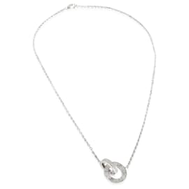 Cartier-Cartier Love Necklace in 18K white gold 0.3 ctw-Silvery,Metallic