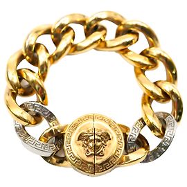 Versace Medusa Chain Gold Plated Bracelet Metallic